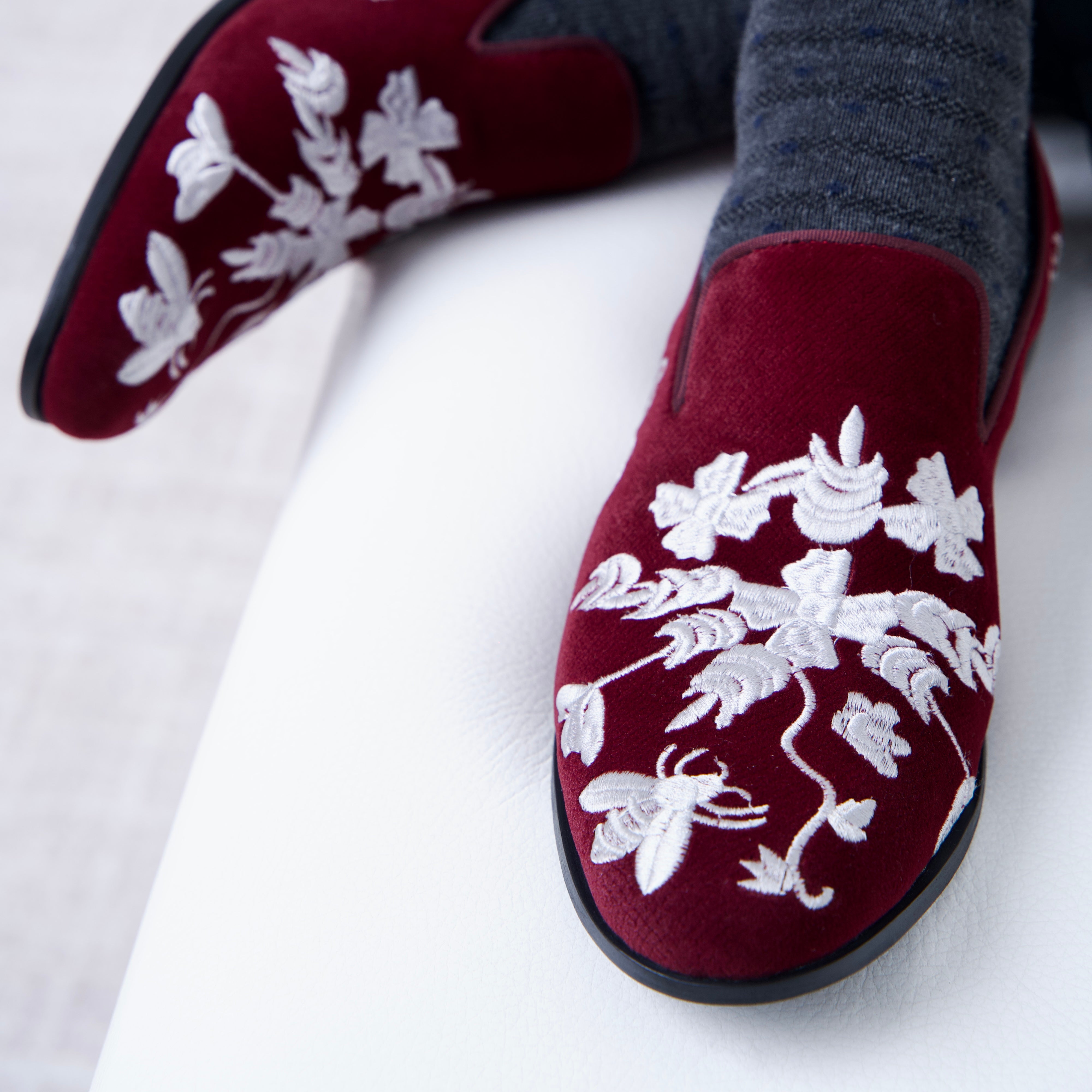 Balogun Loafers - Maroon x White